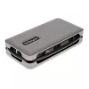 StarTech.com Adaptador multipuerto USB-C – 4K 60Hz HDMI/DP – Hub USB de 3 puertos – 100W Power Delivery Pass-Through – GbE – Mini estación de acoplamiento para viaje con función de carga – Cable enrollable de 30 cm