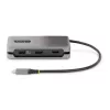 StarTech.com Adaptador multipuerto USB-C – 4K 60Hz HDMI/DP – Hub USB de 3 puertos – 100W Power Delivery Pass-Through – GbE – Mini estación de acoplamiento para viaje con función de carga – Cable enrollable de 30 cm