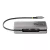 StarTech.com Adaptador multipuerto USB-C – 4K 60Hz HDMI/DP – Hub USB de 3 puertos – 100W Power Delivery Pass-Through – GbE – Mini estación de acoplamiento para viaje con función de carga – Cable enrollable de 30 cm