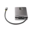 StarTech.com Adaptador multipuerto USB-C – 4K 60Hz HDMI/DP – Hub USB de 3 puertos – 100W Power Delivery Pass-Through – GbE – Mini estación de acoplamiento para viaje con función de carga – Cable enrollable de 30 cm