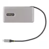 StarTech.com Adaptador multipuerto USB-C – 4K 60Hz HDMI/DP – Hub USB de 3 puertos – 100W Power Delivery Pass-Through – GbE – Mini estación de acoplamiento para viaje con función de carga – Cable enrollable de 30 cm