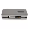 StarTech.com Adaptador multipuerto USB-C – 4K 60Hz HDMI/DP – Hub USB de 3 puertos – 100W Power Delivery Pass-Through – GbE – Mini estación de acoplamiento para viaje con función de carga – Cable enrollable de 30 cm