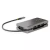 StarTech.com Adaptador multipuerto USB-C – HDMI/VGA – 4K 60 Hz – Hub USB de 3 puertos – 100 W Power Delivery Pass-Through – GbE – Mini estación de acoplamiento para viaje con función de carga – Cable enrollable, 30 cm
