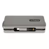 StarTech.com Adaptador multipuerto USB-C – HDMI/VGA – 4K 60 Hz – Hub USB de 3 puertos – 100 W Power Delivery Pass-Through – GbE – Mini estación de acoplamiento para viaje con función de carga – Cable enrollable, 30 cm