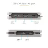 StarTech.com Adaptador multipuerto USB-C – HDMI/VGA – 4K 60 Hz – Hub USB de 3 puertos – 100 W Power Delivery Pass-Through – GbE – Mini estación de acoplamiento para viaje con función de carga – Cable enrollable, 30 cm
