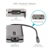 StarTech.com Adaptador multipuerto USB-C – HDMI/VGA – 4K 60 Hz – Hub USB de 3 puertos – 100 W Power Delivery Pass-Through – GbE – Mini estación de acoplamiento para viaje con función de carga – Cable enrollable, 30 cm
