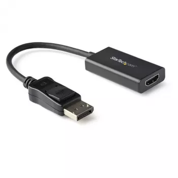 StarTech.com Adaptador DisplayPort a HDMI - Convertidor de vídeo activo DisplayPort 1.4 a HDMI 2.0b 4K 60Hz HDR10 - Adaptador DP a HDMI 4K para monitor/pantalla/televisor - Conector DP con bloqueo
