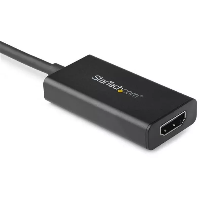 StarTech.com Adaptador DisplayPort a HDMI - Convertidor de vídeo activo DisplayPort 1.4 a HDMI 2.0b 4K 60Hz HDR10 - Adaptador DP a HDMI 4K para monitor/pantalla/televisor - Conector DP con bloqueo
