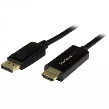 StarTech.com Cable DisplayPort a HDMI de 2m - 4K 30Hz - Cable adaptador DisplayPort a HDMI - Convertidor de cable de monitor DP 1.2 a HDMI - Conector DP con bloqueo - Cable pasivo DP a HDMI
