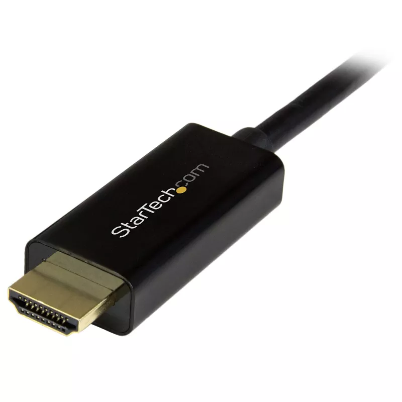 StarTech.com DP2HDMM2MB cable conversor de DisplayPort a HDMI, 2 m (6 ft), 4K, pasivo, M/M, negro