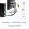 StarTech.com Adaptador DisplayPort a VGA - Convertidor activo DP a VGA - Vídeo 1080p - Certificado DisplayPort - Adaptador de cable de fuente DP/DP++ a monitor VGA - Conector DP con bloqueo