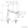 Neomounts DS60-600BL1 Soporte de monitor 10-32