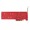 StarTech.com Tarjeta adaptadora dual M.2 PCIe SSD, PCIe x8 / x16 a SSD duales NVMe o AHCI M.2, PCI Express 4.0, 7,8 GBps/unidad, requiere bifurcación - Compatible con Windows/Linux