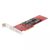 StarTech.com Tarjeta adaptadora dual M.2 PCIe SSD, PCIe x8 / x16 a SSD duales NVMe o AHCI M.2, PCI Express 4.0, 7,8 GBps/unidad, requiere bifurcación - Compatible con Windows/Linux