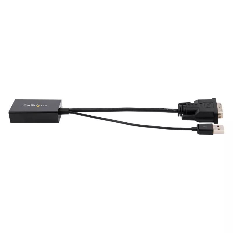 StarTech.com Adaptador DVI a DisplayPort – Alimentación por USB – 1920 x 1200 – Convertidor DVI a DisplayPort – Adaptador de vídeo – DVI-D a DP