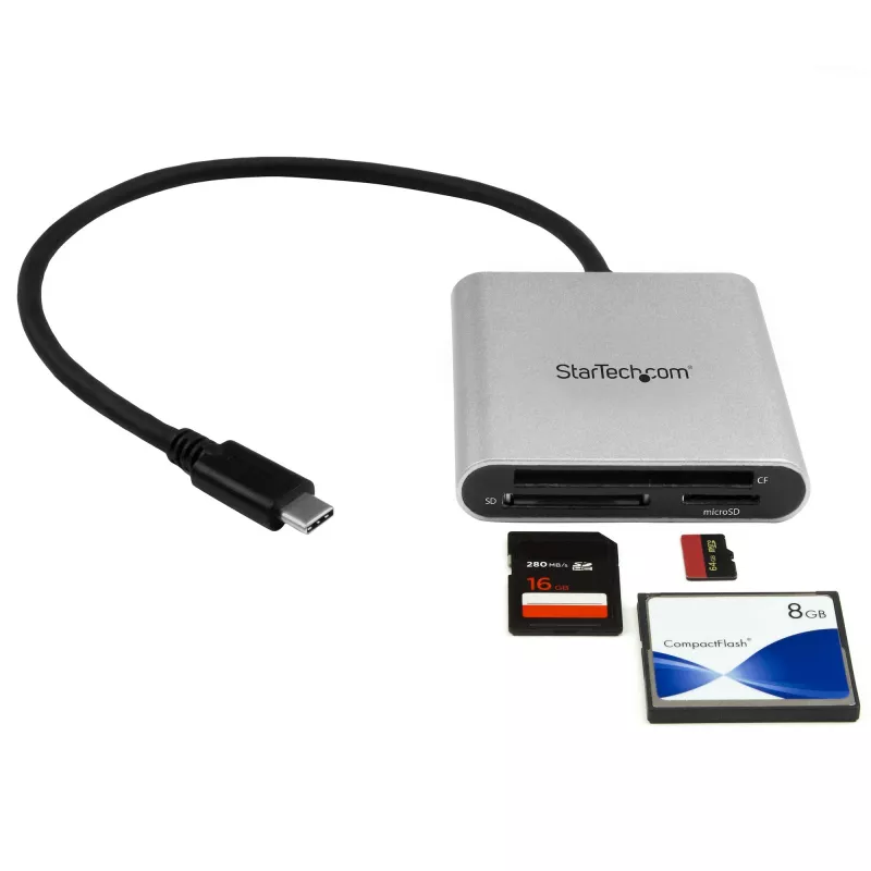 StarTech.com Lector/grabador multitarjetas USB 3.0 con USB-C - SD, microSD, CompactFlash