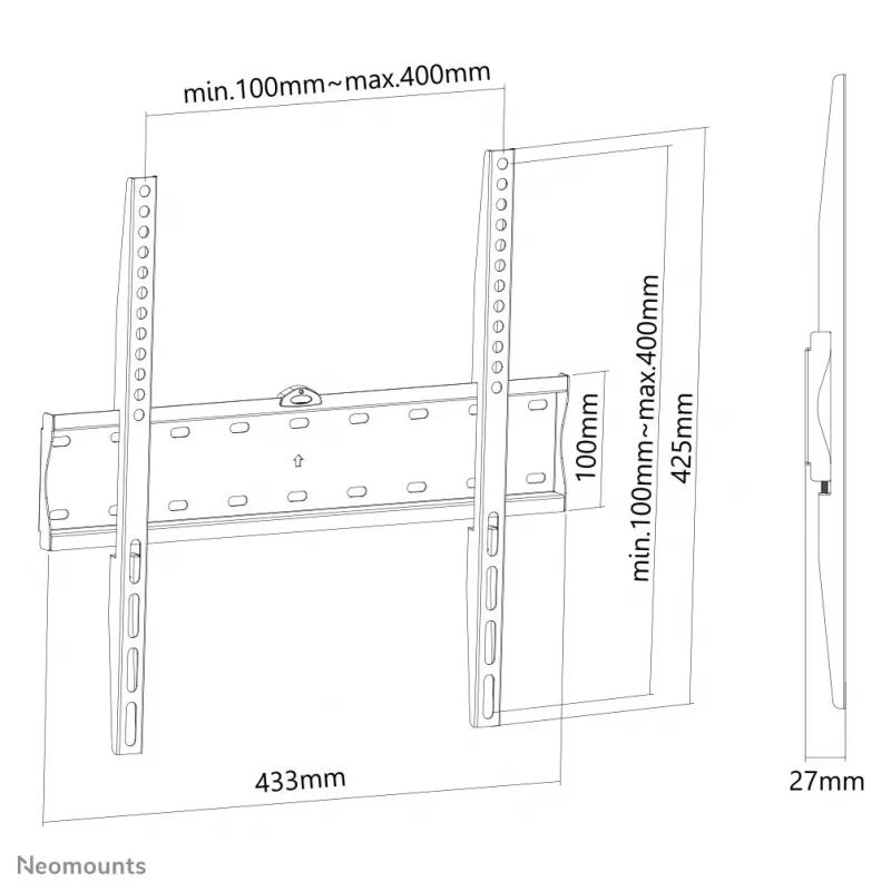 Neomounts FPMA-W300Negro Soporte de pared para TV 32-55