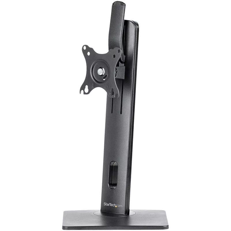 StarTech.com Soporte de monitor individual de pie – soporte de monitor de altura ajustable – para monitores VESA de hasta 32 inch (7 kg) – soporte de monitor ergonómico para el escritorio – inclinable/abatible/rotatorio