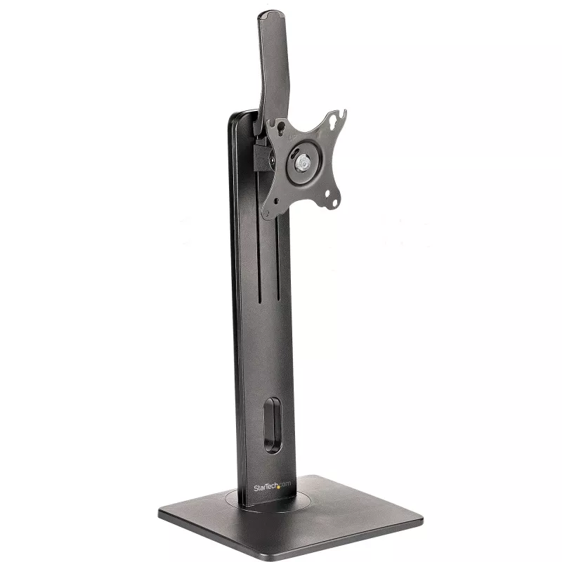 StarTech.com Soporte de monitor individual de pie – soporte de monitor de altura ajustable – para monitores VESA de hasta 32 inch (7 kg) – soporte de monitor ergonómico para el escritorio – inclinable/abatible/rotatorio