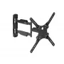 StarTech.com FPWARTB1M soporte de pared para TV completamente articulado, brazo articulado, para pantallas VESA de 32-55 pulgadas, hasta 35 kg (77 lb), giro +90/-90, acero, negro