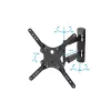 StarTech.com FPWARTB1M soporte de pared para TV completamente articulado, brazo articulado, para pantallas VESA de 32-55 pulgadas, hasta 35 kg (77 lb), giro +90/-90, acero, negro