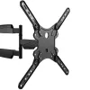 StarTech.com FPWARTB1M soporte de pared para TV completamente articulado, brazo articulado, para pantallas VESA de 32-55 pulgadas, hasta 35 kg (77 lb), giro +90/-90, acero, negro