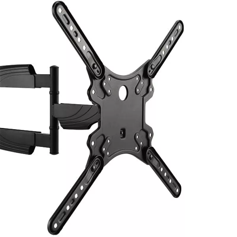 StarTech.com FPWARTB1M soporte de pared para TV completamente articulado, brazo articulado, para pantallas VESA de 32-55 pulgadas, hasta 35 kg (77 lb), giro +90/-90, acero, negro