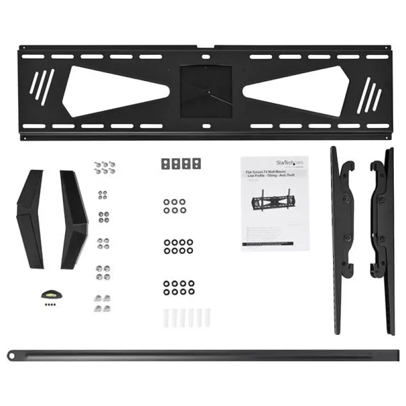 StarTech.com FPWTLTBAT soporte de pared para TV inclinable de perfil bajo, 94-190,5 cm (37-75 pulgadas), hasta 40 kg, antirrobo, VESA, plástico/acero, negro
