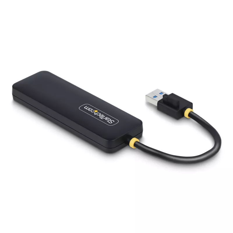 Hub USB-A de 4 puertos StarTech.com, 5 Gbit/s, alimentado por bus, mini hub USB de viaje compacto, splitter USB 3.0 multipuerto, hub USB portátil, protección contra sobrecorriente (OCP)