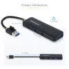 Hub USB-A de 4 puertos StarTech.com, 5 Gbit/s, alimentado por bus, mini hub USB de viaje compacto, splitter USB 3.0 multipuerto, hub USB portátil, protección contra sobrecorriente (OCP)