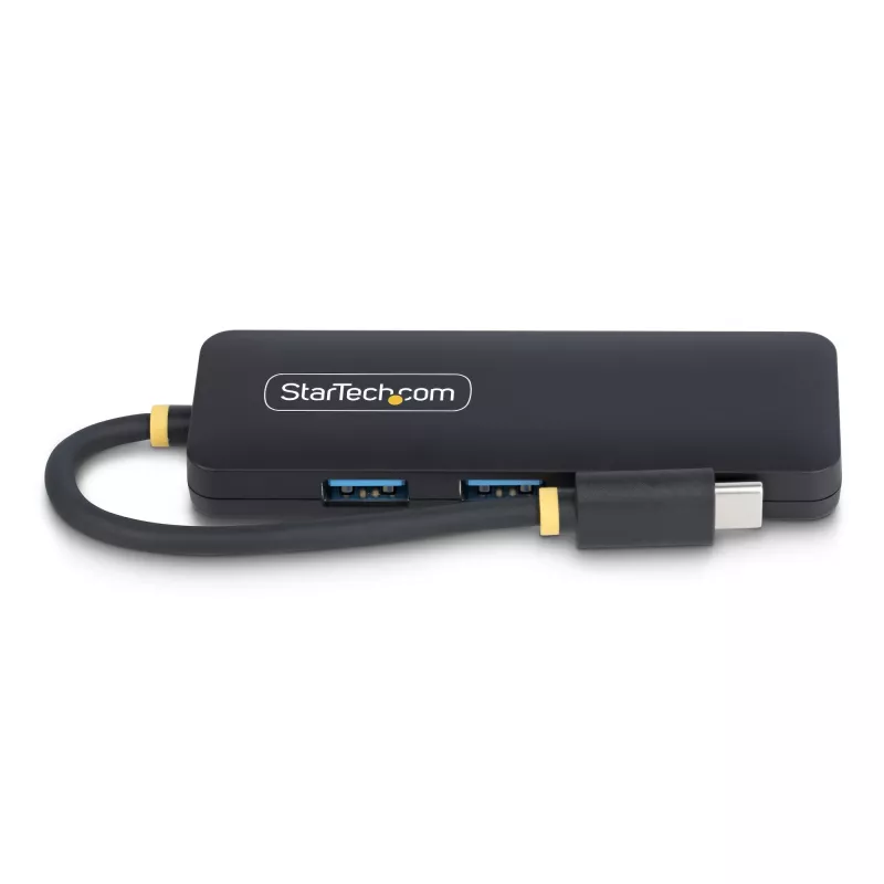 Hub USB-C de 4 puertos StarTech.com, 5 Gbit/s, USB-C a 4x USB-A, alimentado por bus, mini hub de viaje compacto, splitter USB 3.0 multipuerto, hub portátil, protección contra sobrecorriente