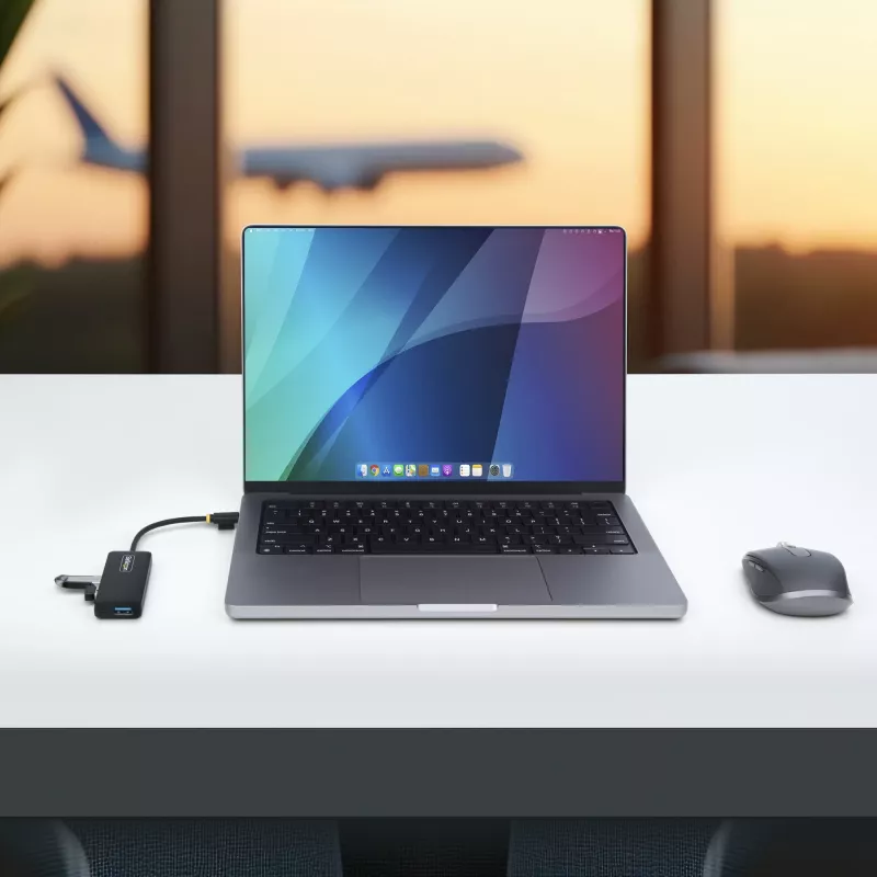 Hub USB-C de 4 puertos StarTech.com, 5 Gbit/s, USB-C a 4x USB-A, alimentado por bus, mini hub de viaje compacto, splitter USB 3.0 multipuerto, hub portátil, protección contra sobrecorriente