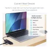 Hub USB-C de 4 puertos StarTech.com, 5 Gbit/s, USB-C a 4x USB-A, alimentado por bus, mini hub de viaje compacto, splitter USB 3.0 multipuerto, hub portátil, protección contra sobrecorriente