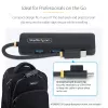 Hub USB-C de 4 puertos StarTech.com, 5 Gbit/s, USB-C a 4x USB-A, alimentado por bus, mini hub de viaje compacto, splitter USB 3.0 multipuerto, hub portátil, protección contra sobrecorriente