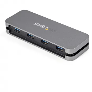 StarTech.com Hub USB 3.0 de 4 puertos - USB-A a 4x USB-A - Hub USB 3.1 Gen 1 Tipo A portátil SuperSpeed 5Gbps - alimentado por bus USB - Hub USB para portátil/sobremesa con cable largo de 28 cm y gestión de cables~Hub USB 3.0 de 4 puertos - USB-A a 4x USB-A - Hub USB 3.2 Gen 1 Tipo A portátil SuperSpeed 5Gbps - alimentado por bus USB - Hub USB para portátil/sobremesa con cable largo de 28 cm y