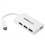 StarTech.com HB30C3A1CFBW hub USB-C de 4 puertos, 1x USB-C + 3x USB-A, USB 3.0 SuperSpeed 5Gbps, portátil, blanco