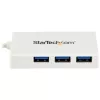 StarTech.com HB30C3A1CFBW hub USB-C de 4 puertos, 1x USB-C + 3x USB-A, USB 3.0 SuperSpeed 5Gbps, portátil, blanco