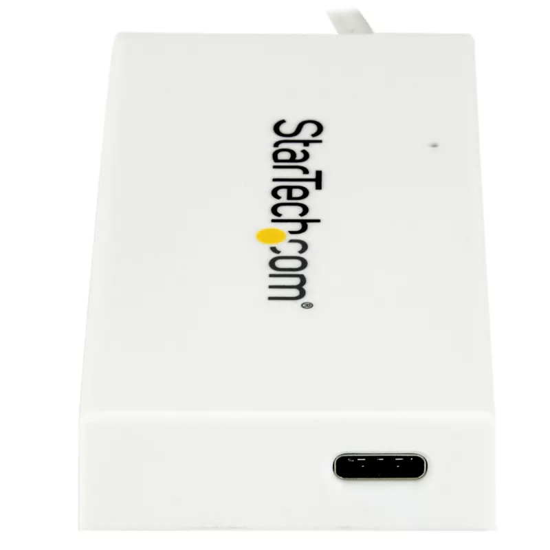 StarTech.com HB30C3A1CFBW hub USB-C de 4 puertos, 1x USB-C + 3x USB-A, USB 3.0 SuperSpeed 5Gbps, portátil, blanco