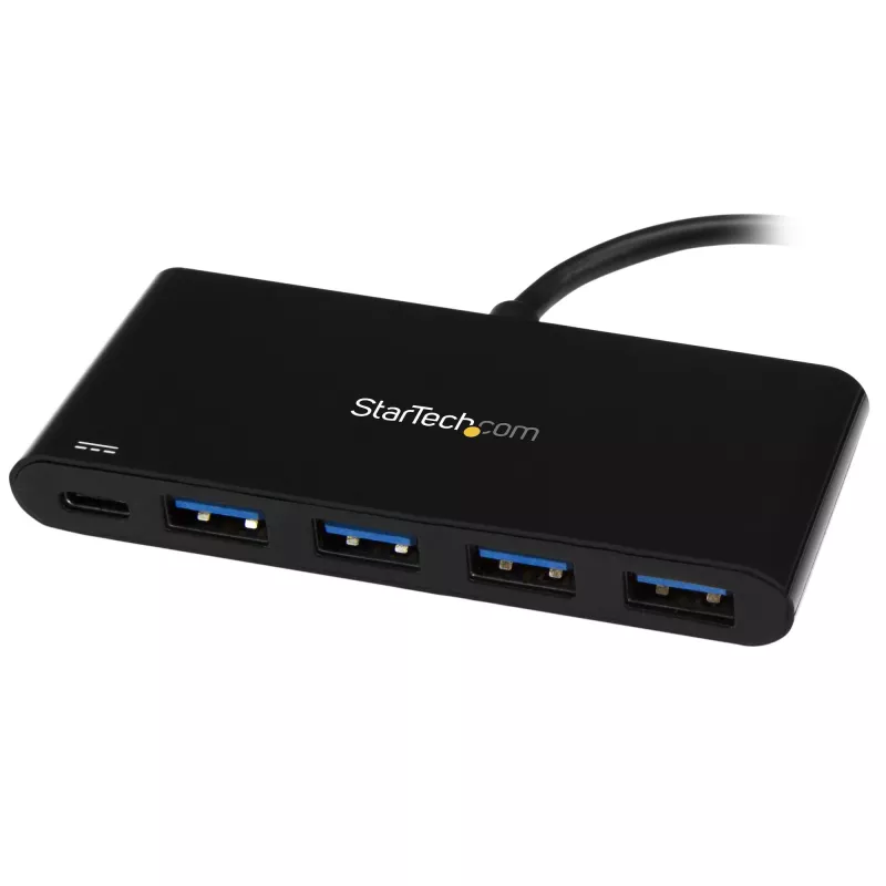 StarTech.com HB30C4AFPD hub USB-C de 4 puertos, de USB-C a 4x USB-A, USB 3.0 SuperSpeed 5Gbps, Power Delivery 2.0