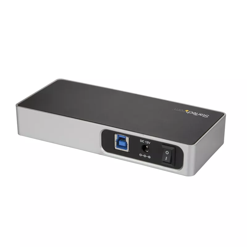 StarTech.com HB30C5A2CSC hub USB-C de 7 puertos, de USB-C a 5x USB-A + 2x USB-C, USB 3.0, puerto de carga rápida, alimentado