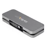 StarTech.com Hub USB C de 4 puertos - 3x USB-A/1x USB-C - Hub USB 3.0 Tipo C de 5Gbps (3.2/3.1 Gen 1) - alimentado por bus - Hub adaptador portátil USB-C a USB-A - Cable de 28,5 cm (11,2 pulgadas) con gestión de cables~Hub USB C de 4 puertos - 3x USB-A/1x USB-C - Hub USB 3.0 Tipo C - USB 3.2 Gen 1 (5 Gbit/s) - alimentado por bus - Hub adaptador portátil USB-C a USB-A - Cable de 11,2 pulgadas