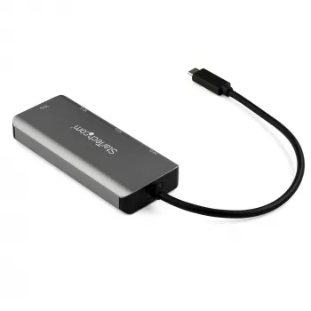 Hub USB C de 4 puertos StarTech.com con 2x USB A y 2x USB C – SuperSpeed 10 Gbit/s Hub USB Type-C 3.1/3.2 Gen 2 – alimentación por bus USB – Hub adaptador USB-C a USB portátil – aluminio – cable de 25 cm (9,8