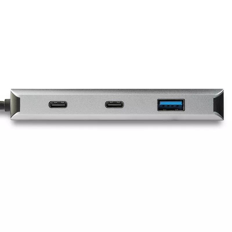 Hub USB C de 4 puertos StarTech.com con 2x USB A y 2x USB C – SuperSpeed 10 Gbit/s Hub USB Type-C 3.1/3.2 Gen 2 – alimentación por bus USB – Hub adaptador USB-C a USB portátil – aluminio – cable de 25 cm (9,8