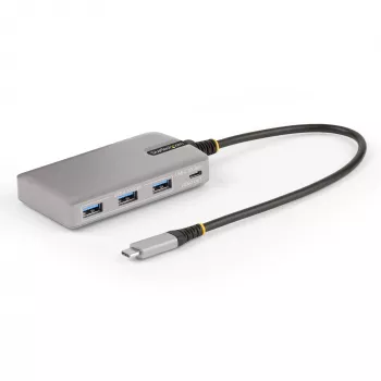 Hub USB-C de 4 puertos StarTech.com con salida de vídeo USB-C DP Alt Mode 4K 60Hz - 3x USB-A, 1x USB Type-C, Power Delivery pasante de 100W, USB 3.2 10Gbps, cable de 30cm, hub USB portátil