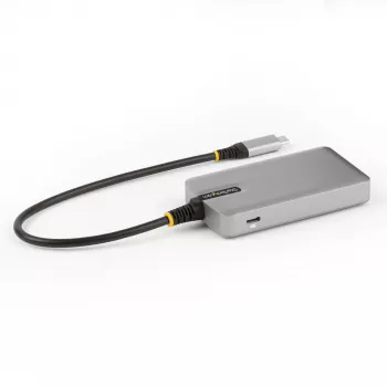 Hub USB-C de 4 puertos StarTech.com con salida de vídeo USB-C DP Alt Mode 4K 60Hz - 3x USB-A, 1x USB Type-C, Power Delivery pasante de 100W, USB 3.2 10Gbps, cable de 30cm, hub USB portátil