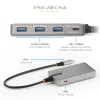 Hub USB-C de 4 puertos StarTech.com con salida de vídeo USB-C DP Alt Mode 4K 60Hz - 3x USB-A, 1x USB Type-C, Power Delivery pasante de 100W, USB 3.2 10Gbps, cable de 30cm, hub USB portátil