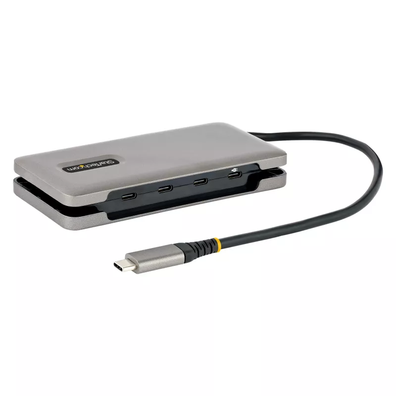 StarTech.com HB31CM4CPD3 hub USB-C de 4 puertos, 4x USB-C, USB 3.2 Gen 2 10 Gbps, Power Delivery pass-through de 100 W, cable de 25 cm (9,8 pulgadas)