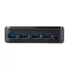 Caja conmutadora de periféricos USB 3.0 de 4 a 4 StarTech.com, 5 Gbit/s, Micro-USB Type-B, negro, plástico, CE, FCC, REACH, 0 - 40 °C