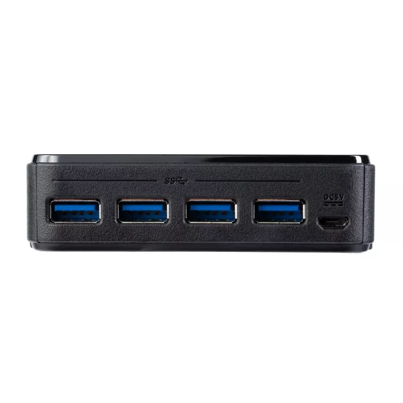 Caja conmutadora de periféricos USB 3.0 de 4 a 4 StarTech.com, 5 Gbit/s, Micro-USB Type-B, negro, plástico, CE, FCC, REACH, 0 - 40 °C