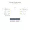 Cable HDMI de alta velocidad de 30cm (1ft) StarTech.com, 4K 60Hz/1440p 144Hz, HDR10/HDCP 2.2/ARC, 18Gbps, cable HDMI UHD 2.0 para TV/monitor/pantalla, funda TPE